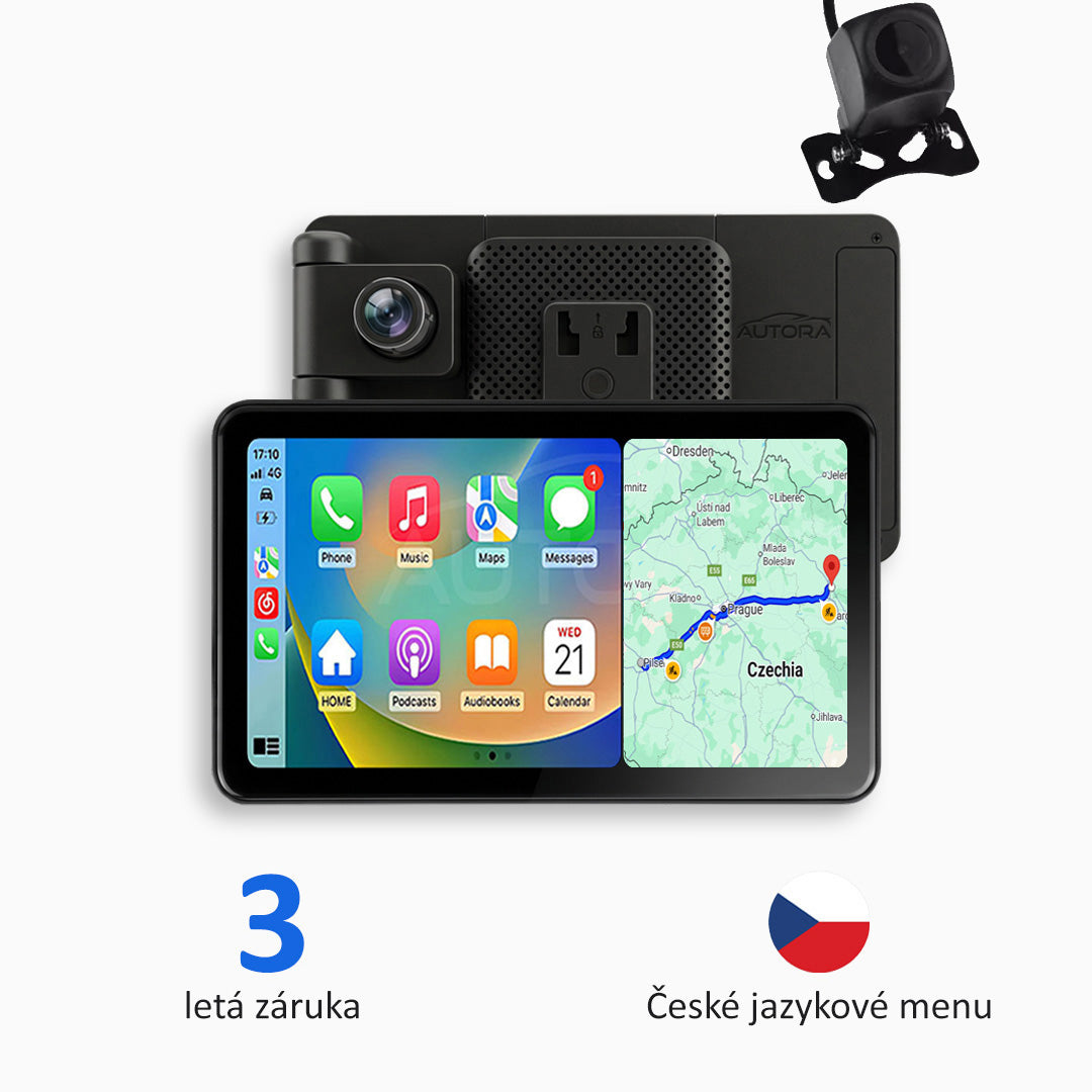 Univerzální automobilová multimédia s Apple CarPlay, Android Auto a záznamem videa (model 2026)