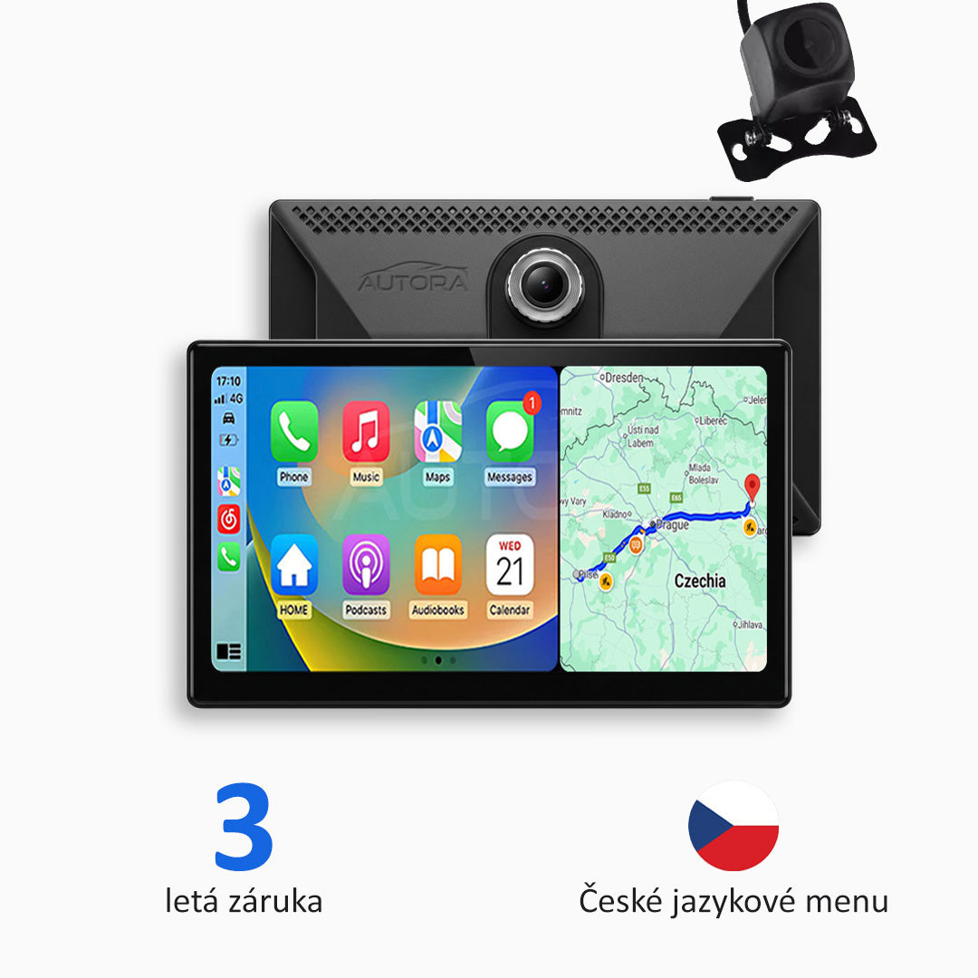 Univerzální automobilová multimédia s Apple CarPlay, Android Auto a záznamem videa (model 2026)